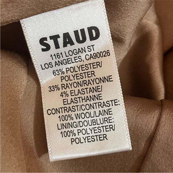 STAUD Mott Dress Camel.Incredible design,combining a dress,jacket and a sweater. - Picture 12 of 12